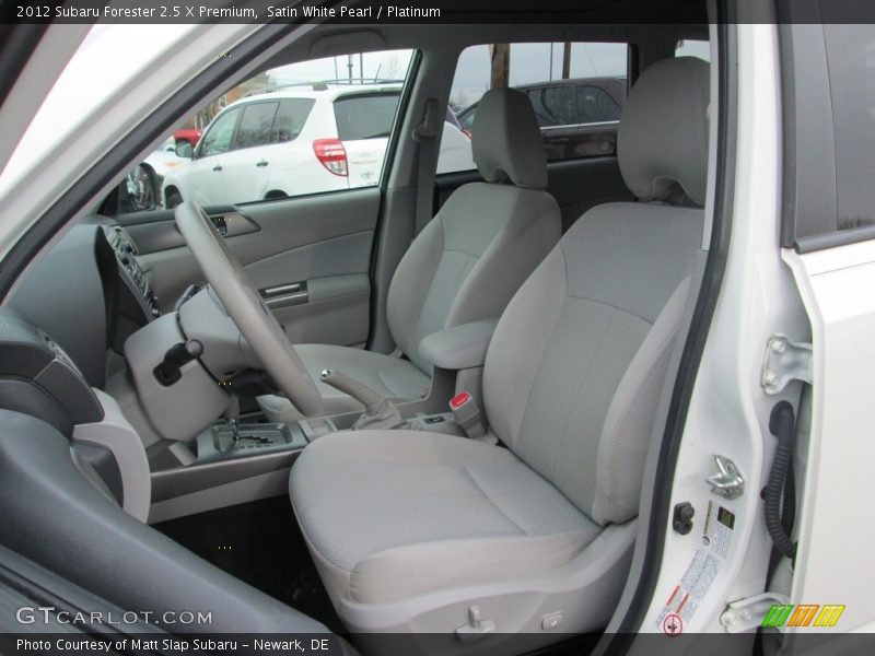 Satin White Pearl / Platinum 2012 Subaru Forester 2.5 X Premium