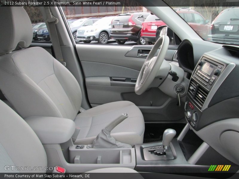 Satin White Pearl / Platinum 2012 Subaru Forester 2.5 X Premium