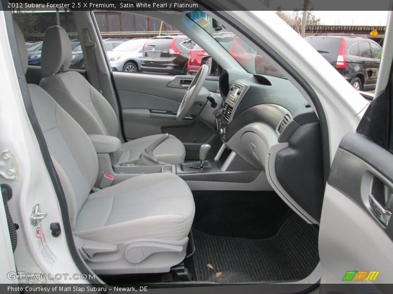 Satin White Pearl / Platinum 2012 Subaru Forester 2.5 X Premium