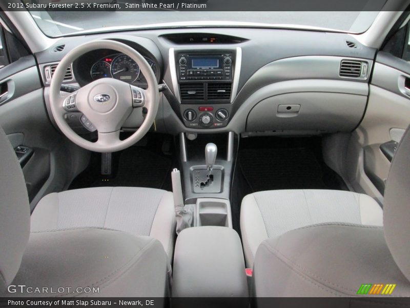 Satin White Pearl / Platinum 2012 Subaru Forester 2.5 X Premium
