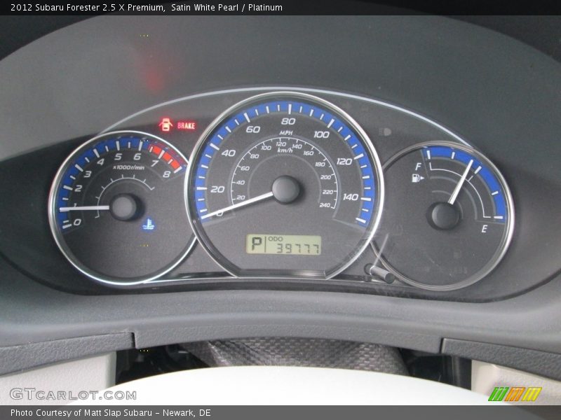 Satin White Pearl / Platinum 2012 Subaru Forester 2.5 X Premium