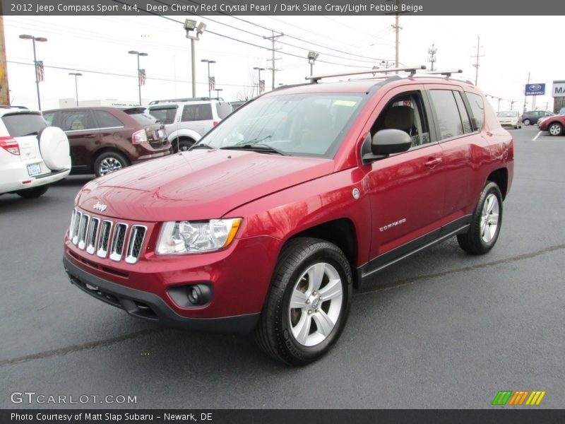 Deep Cherry Red Crystal Pearl / Dark Slate Gray/Light Pebble Beige 2012 Jeep Compass Sport 4x4