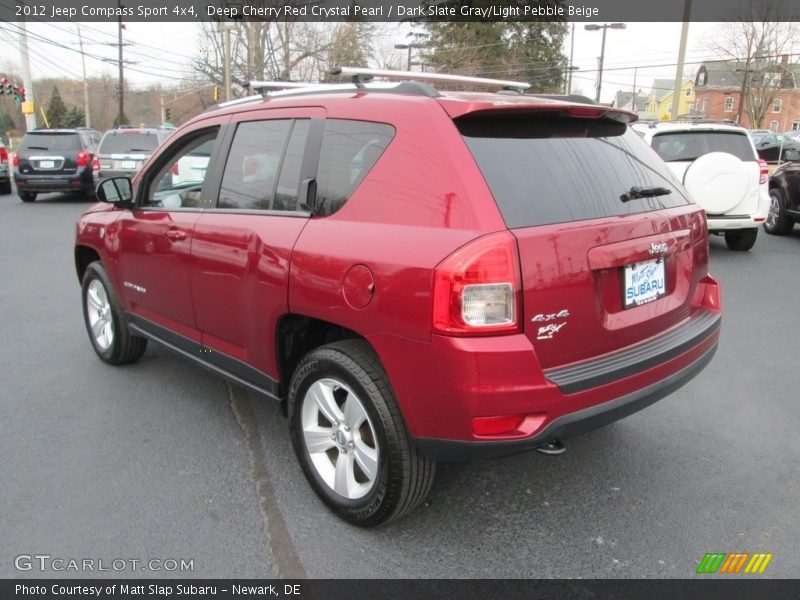 Deep Cherry Red Crystal Pearl / Dark Slate Gray/Light Pebble Beige 2012 Jeep Compass Sport 4x4