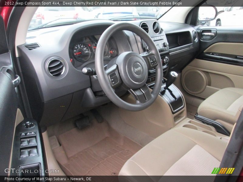 Deep Cherry Red Crystal Pearl / Dark Slate Gray/Light Pebble Beige 2012 Jeep Compass Sport 4x4