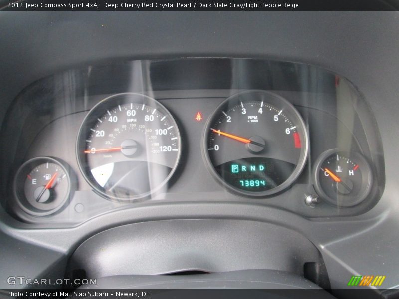 Deep Cherry Red Crystal Pearl / Dark Slate Gray/Light Pebble Beige 2012 Jeep Compass Sport 4x4