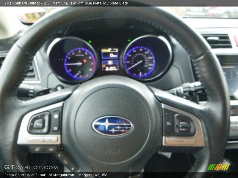 Twilight Blue Metallic / Slate Black 2016 Subaru Outback 2.5i Premium