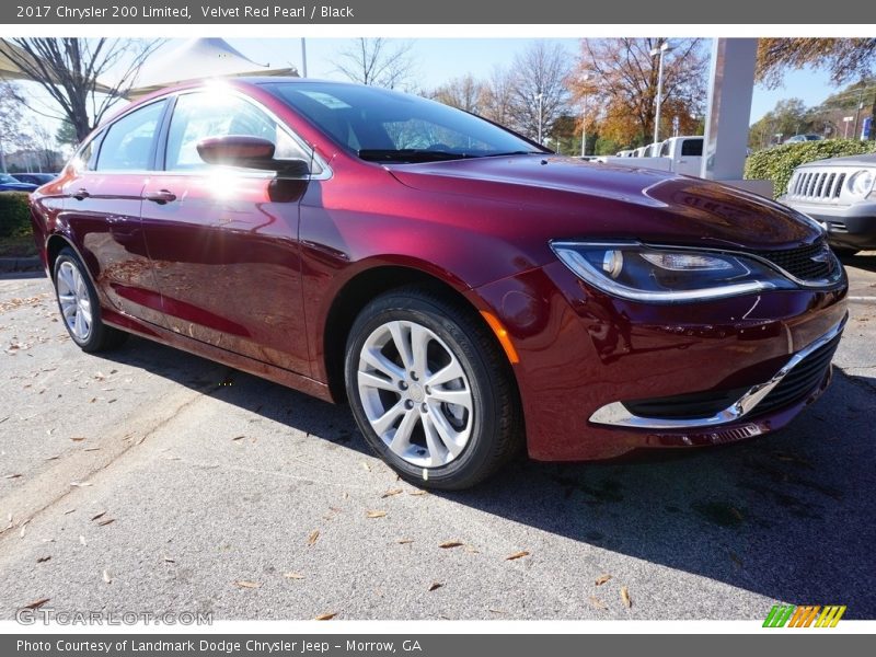 Velvet Red Pearl / Black 2017 Chrysler 200 Limited