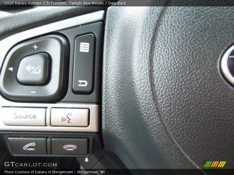 Twilight Blue Metallic / Slate Black 2016 Subaru Outback 2.5i Premium