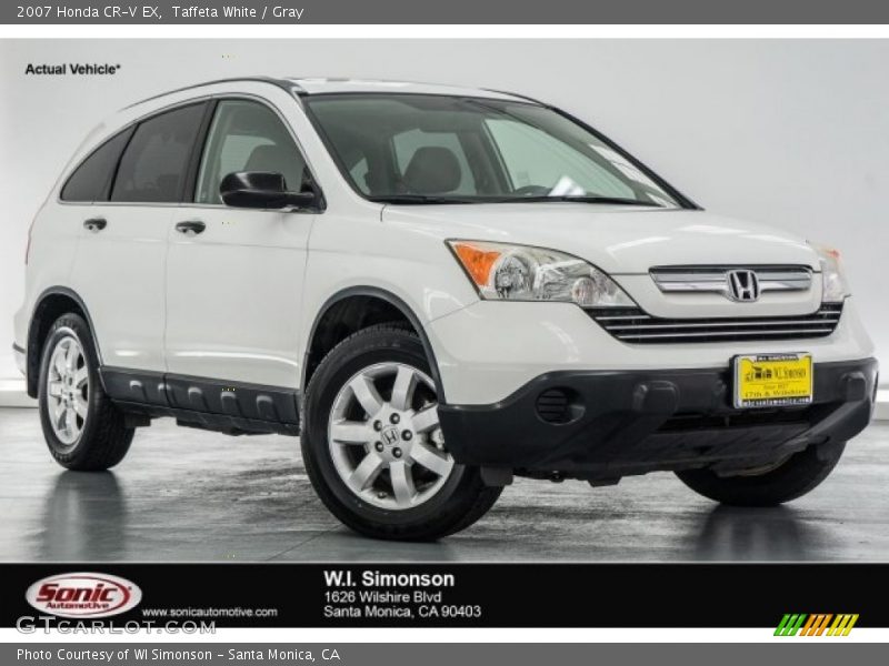 Taffeta White / Gray 2007 Honda CR-V EX