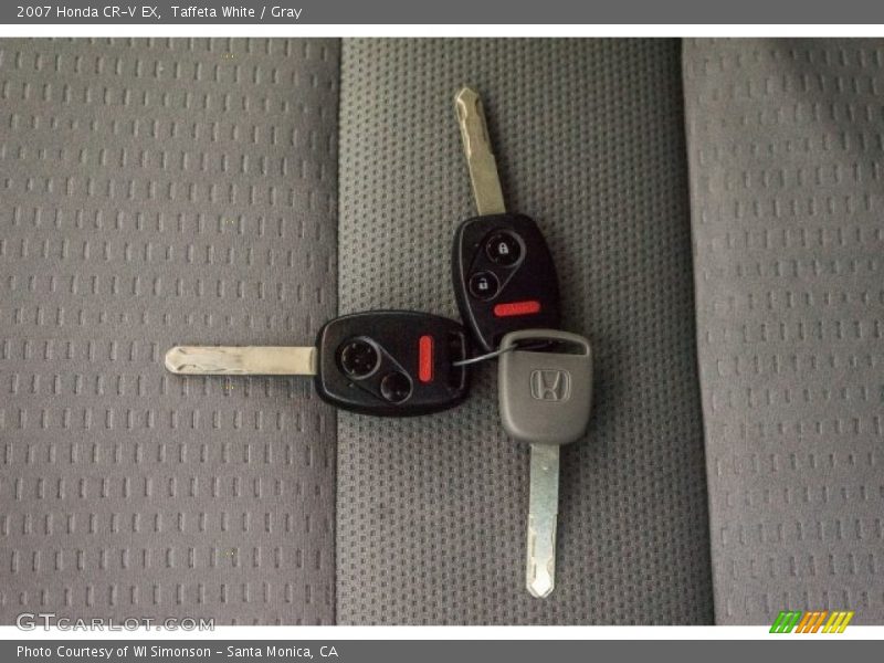 Taffeta White / Gray 2007 Honda CR-V EX