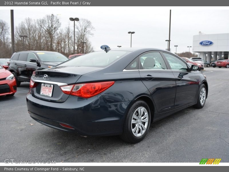 Pacific Blue Pearl / Gray 2012 Hyundai Sonata GLS