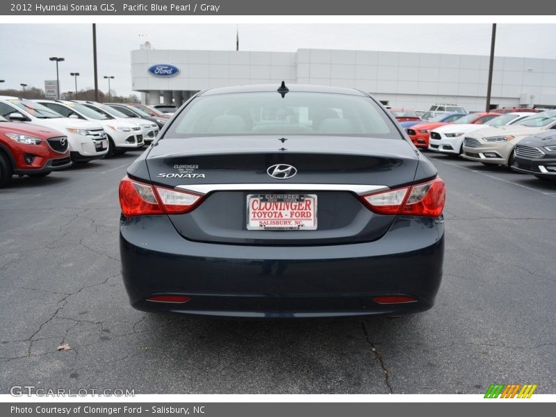 Pacific Blue Pearl / Gray 2012 Hyundai Sonata GLS
