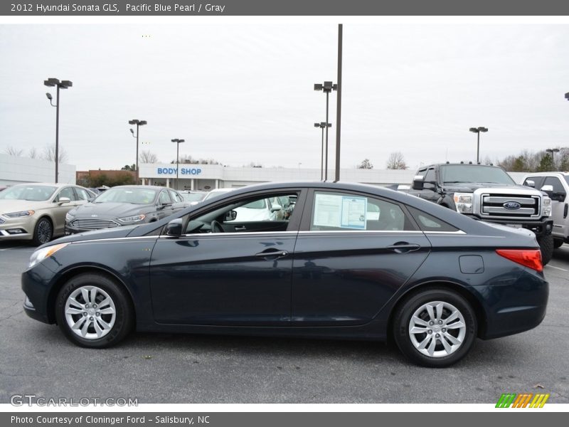 Pacific Blue Pearl / Gray 2012 Hyundai Sonata GLS