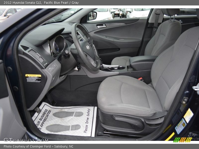 Pacific Blue Pearl / Gray 2012 Hyundai Sonata GLS