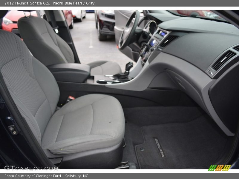 Pacific Blue Pearl / Gray 2012 Hyundai Sonata GLS