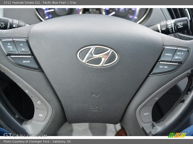 Pacific Blue Pearl / Gray 2012 Hyundai Sonata GLS