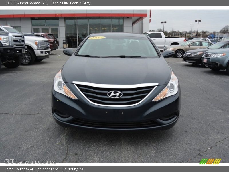 Pacific Blue Pearl / Gray 2012 Hyundai Sonata GLS