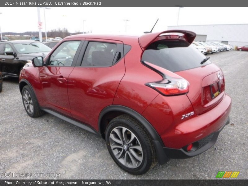 Cayenne Red / Black/Red 2017 Nissan Juke SL AWD