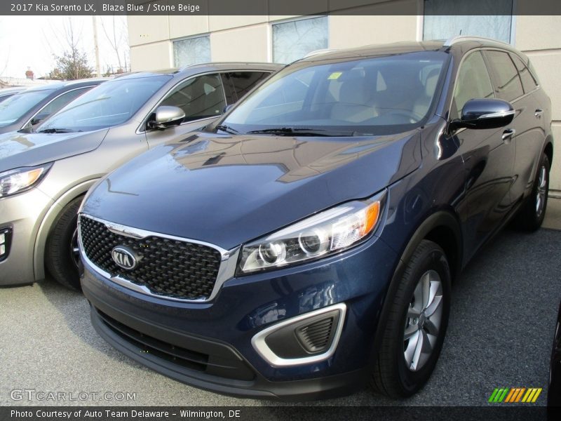 Blaze Blue / Stone Beige 2017 Kia Sorento LX