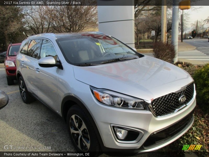 Sparkling Silver / Black 2017 Kia Sorento EX AWD
