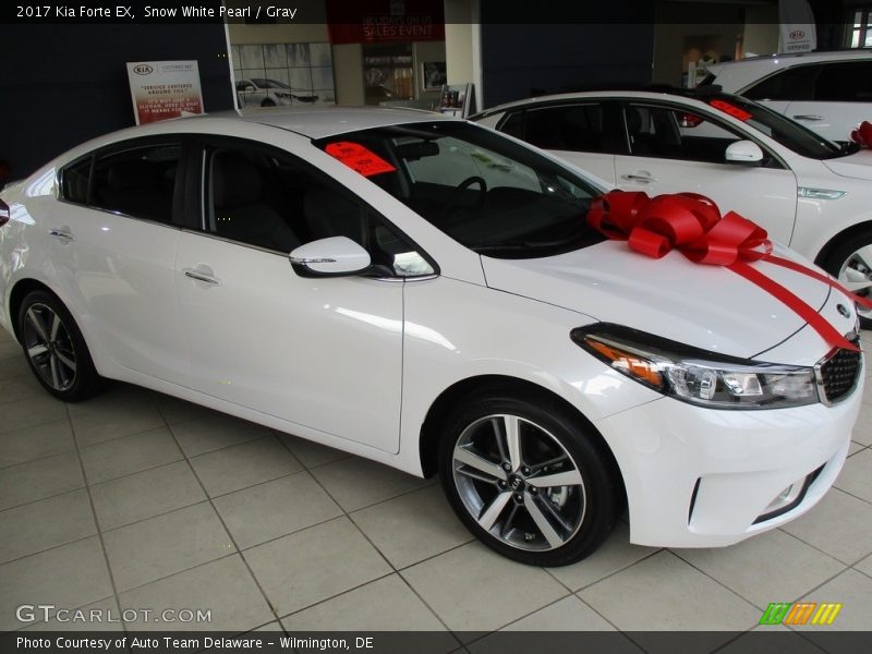 Snow White Pearl / Gray 2017 Kia Forte EX