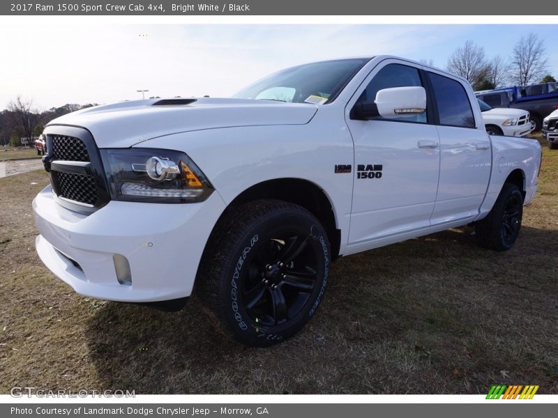 Bright White / Black 2017 Ram 1500 Sport Crew Cab 4x4