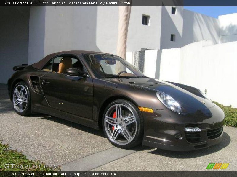 Macadamia Metallic / Natural Brown 2008 Porsche 911 Turbo Cabriolet