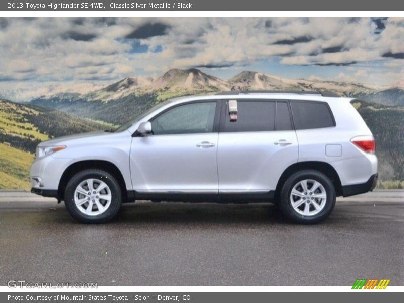 Classic Silver Metallic / Black 2013 Toyota Highlander SE 4WD