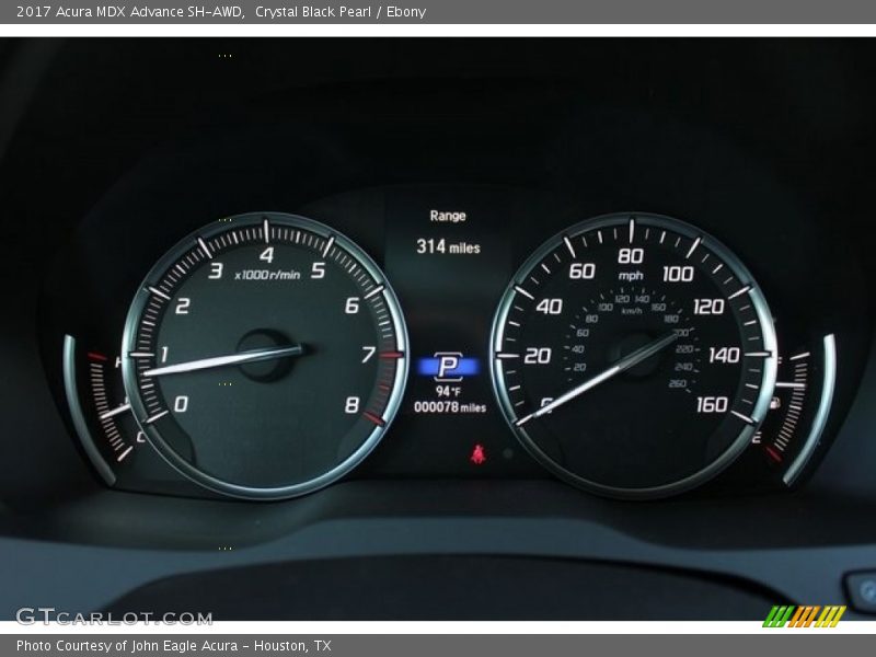 Crystal Black Pearl / Ebony 2017 Acura MDX Advance SH-AWD