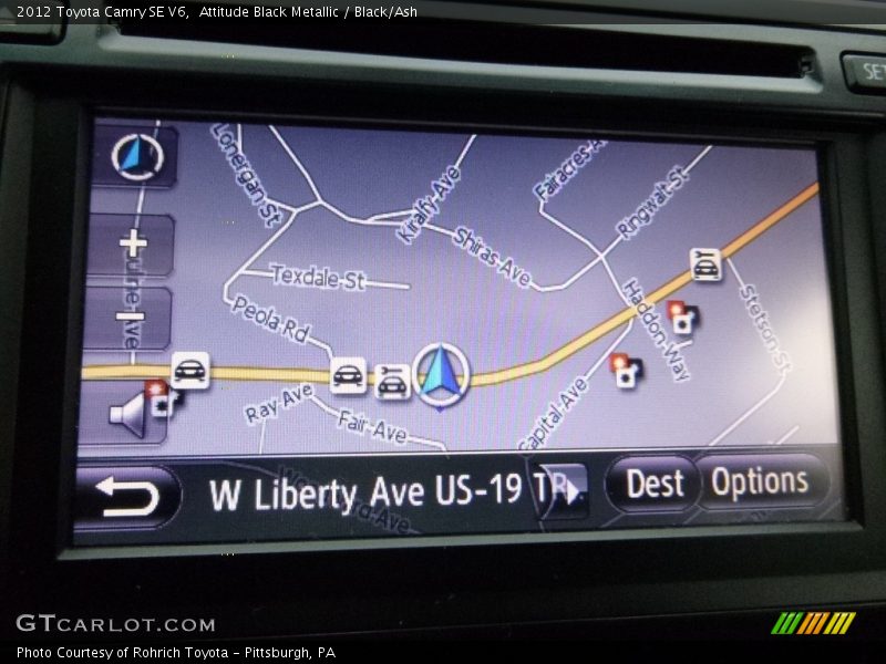 Attitude Black Metallic / Black/Ash 2012 Toyota Camry SE V6