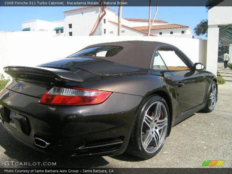 Macadamia Metallic / Natural Brown 2008 Porsche 911 Turbo Cabriolet