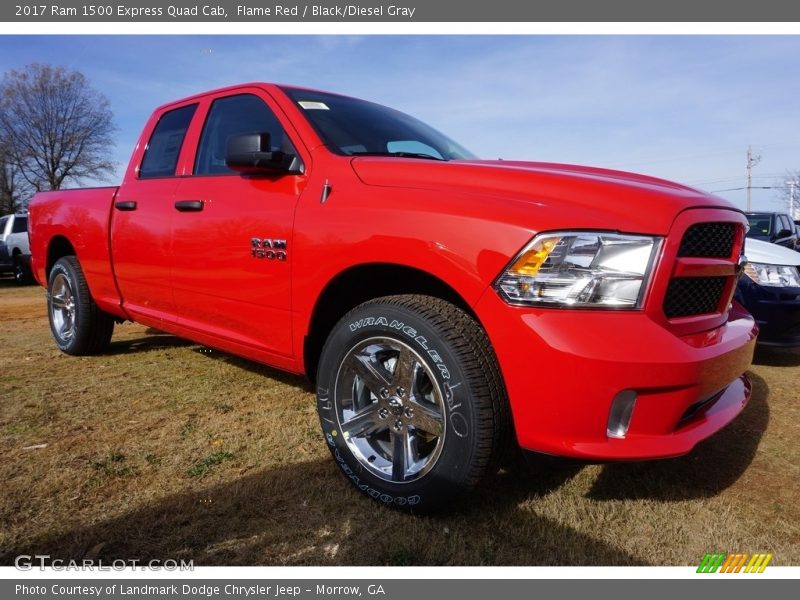 Flame Red / Black/Diesel Gray 2017 Ram 1500 Express Quad Cab