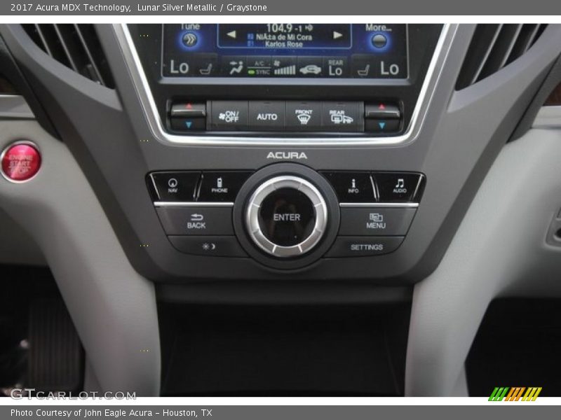 Lunar Silver Metallic / Graystone 2017 Acura MDX Technology