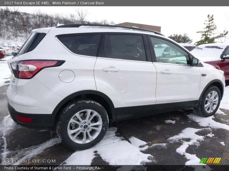 White Platinum / Charcoal Black 2017 Ford Escape SE 4WD