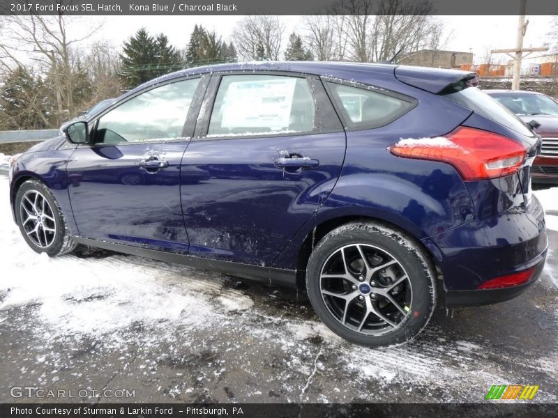 Kona Blue / Charcoal Black 2017 Ford Focus SEL Hatch