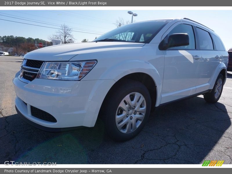 Vice White / Black/Light Frost Beige 2017 Dodge Journey SE