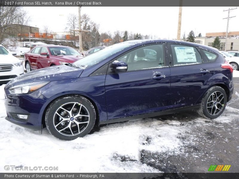 Kona Blue / Charcoal Black 2017 Ford Focus SEL Hatch