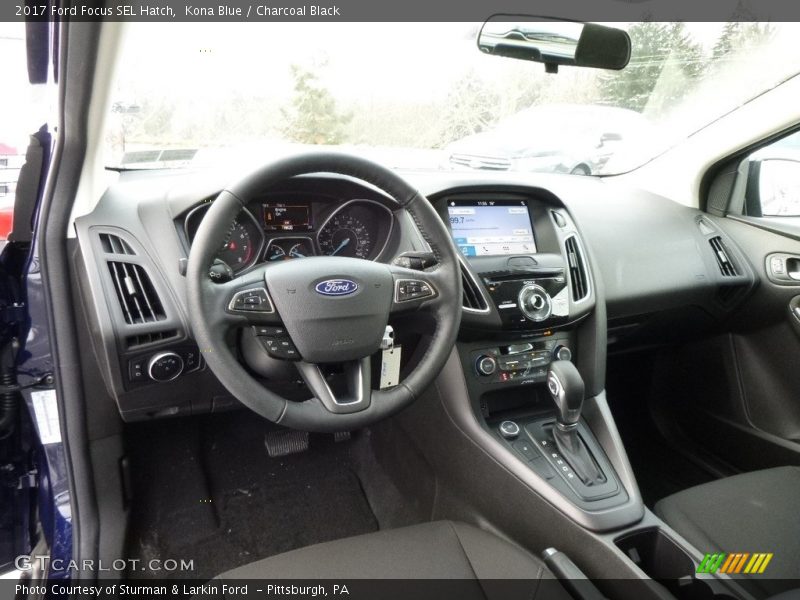 Kona Blue / Charcoal Black 2017 Ford Focus SEL Hatch