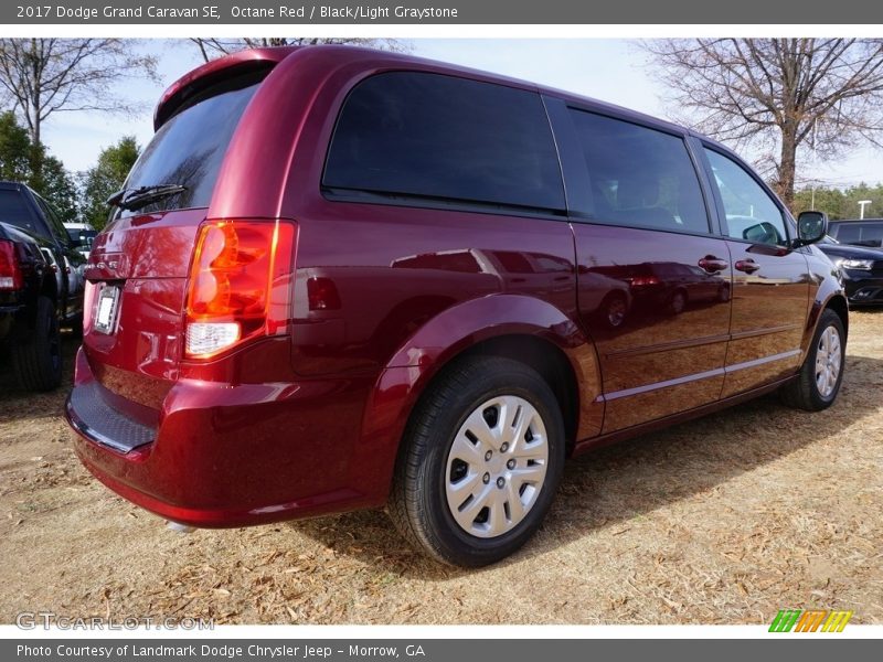 Octane Red / Black/Light Graystone 2017 Dodge Grand Caravan SE