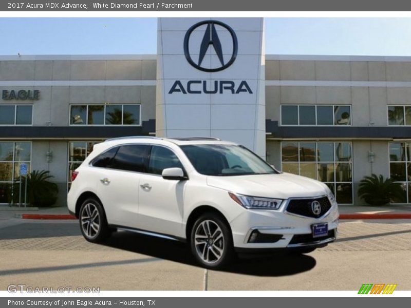 White Diamond Pearl / Parchment 2017 Acura MDX Advance