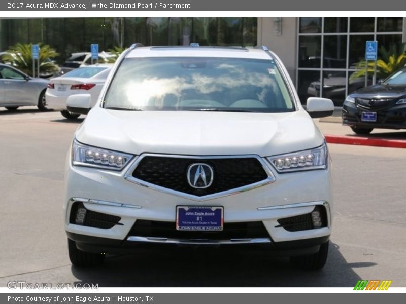 White Diamond Pearl / Parchment 2017 Acura MDX Advance