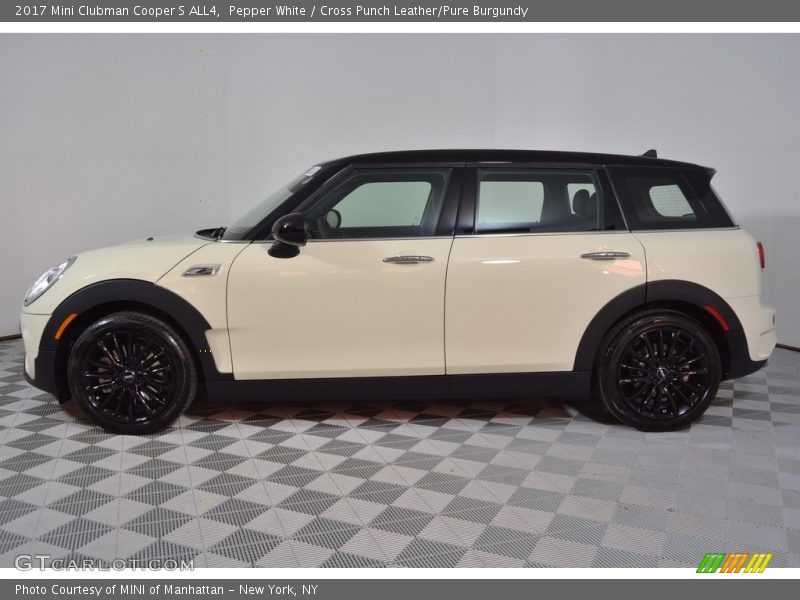 Pepper White / Cross Punch Leather/Pure Burgundy 2017 Mini Clubman Cooper S ALL4