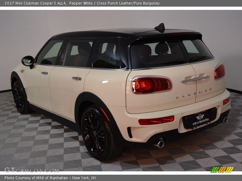 Pepper White / Cross Punch Leather/Pure Burgundy 2017 Mini Clubman Cooper S ALL4
