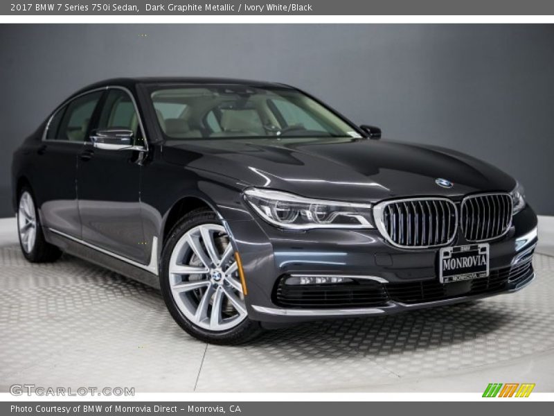 Dark Graphite Metallic / Ivory White/Black 2017 BMW 7 Series 750i Sedan