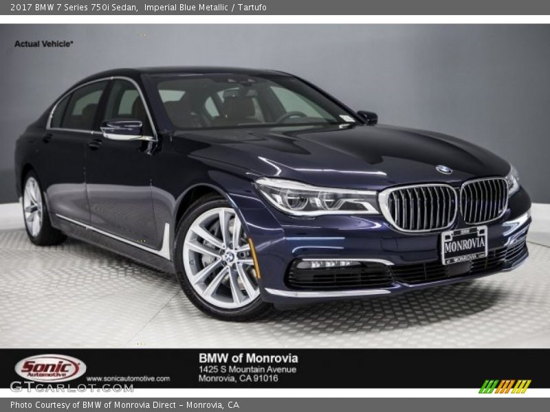 Imperial Blue Metallic / Tartufo 2017 BMW 7 Series 750i Sedan