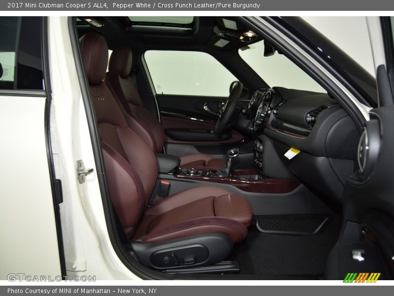 Pepper White / Cross Punch Leather/Pure Burgundy 2017 Mini Clubman Cooper S ALL4