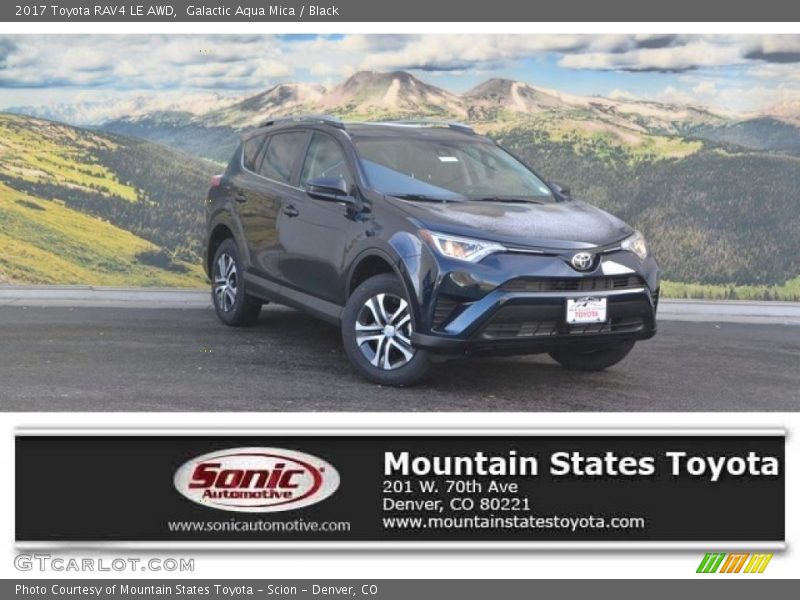 Galactic Aqua Mica / Black 2017 Toyota RAV4 LE AWD