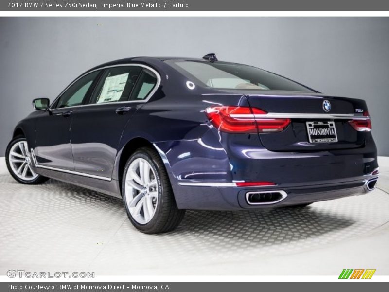 Imperial Blue Metallic / Tartufo 2017 BMW 7 Series 750i Sedan