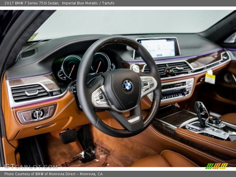 Imperial Blue Metallic / Tartufo 2017 BMW 7 Series 750i Sedan