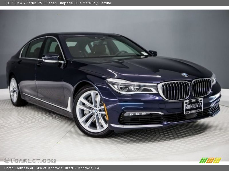 Imperial Blue Metallic / Tartufo 2017 BMW 7 Series 750i Sedan